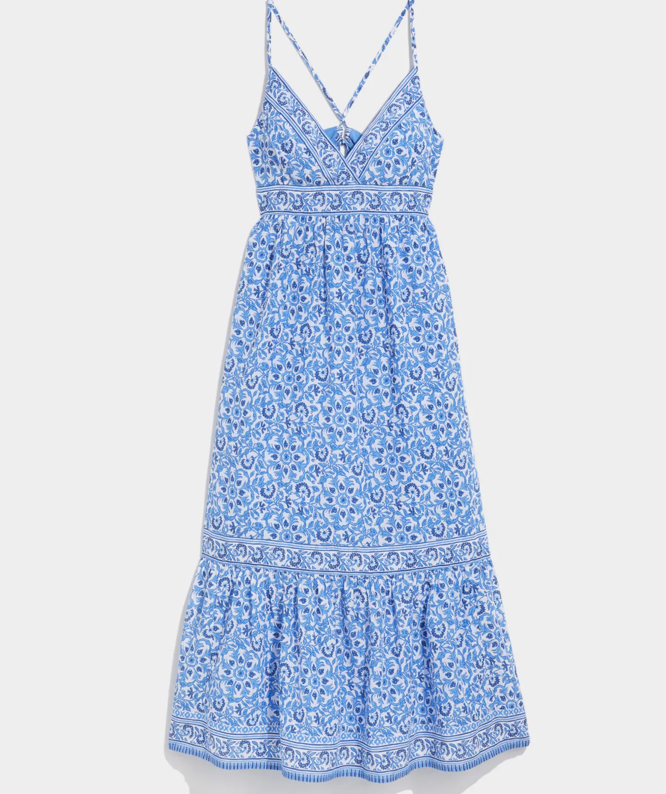 Vineyard Vines Blue Katama Tile Sconset Maxi Dress Katama Tile - Blue Flash Sale
