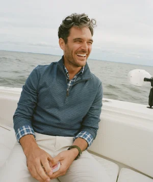 Vineyard Vines Bluffs Performance Quarter-Zip Nautical Navy Hot