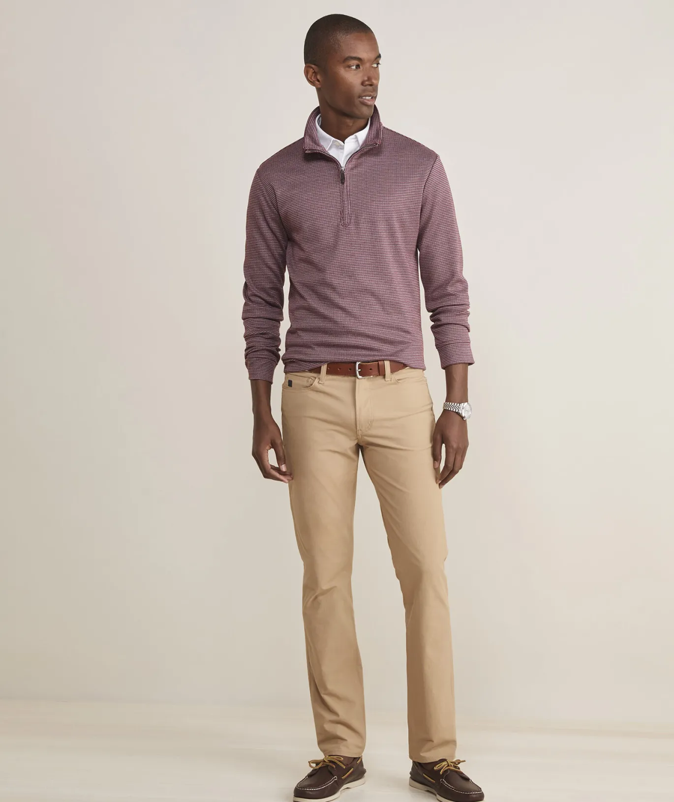 Vineyard Vines Bluffs Performance Quarter-Zip Crimson Cheap