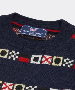 Vineyard Vines Boys’ Cotton Cashmere Cable Crewneck Sweater Island Paradise Fashion