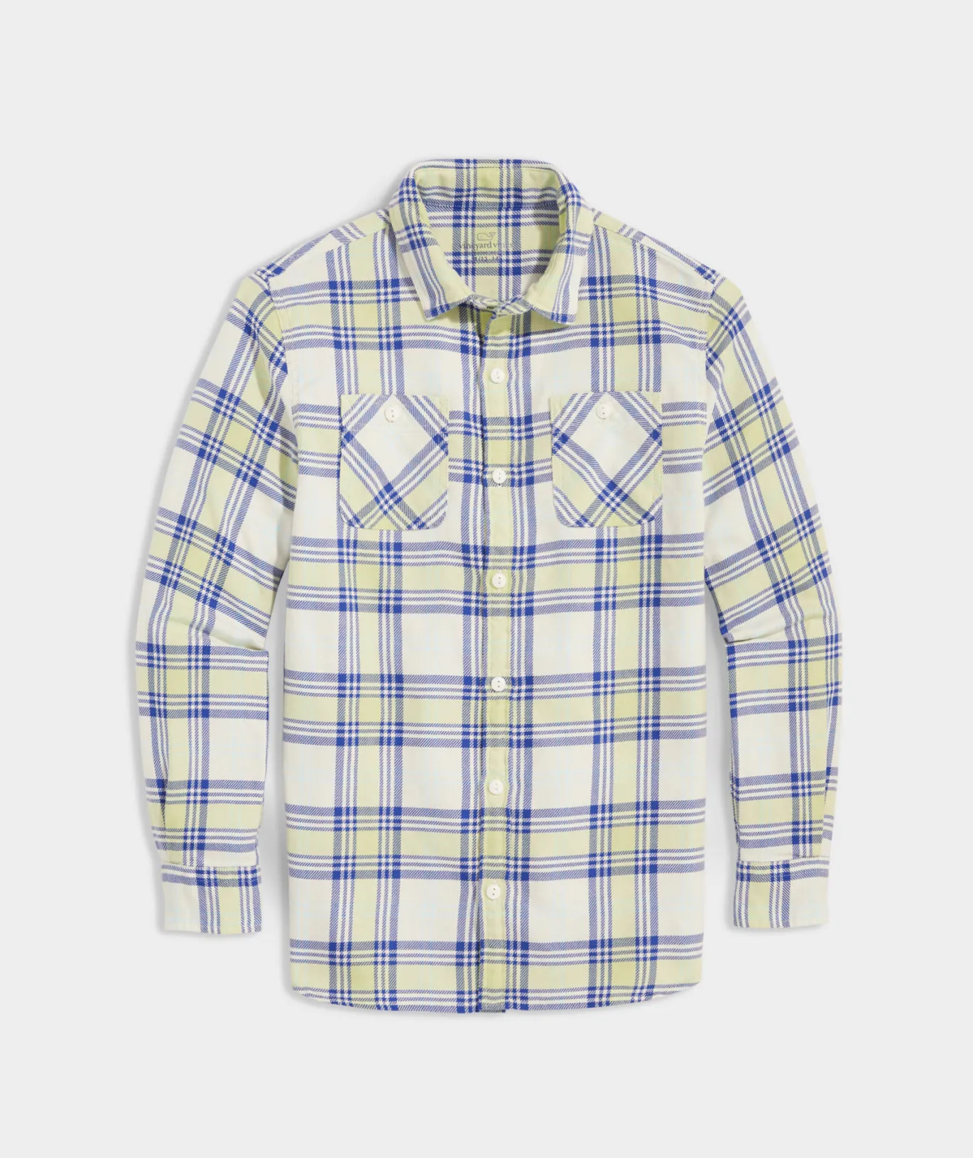 Vineyard Vines Boys Tattersall On-The-Go brrr Shirt Melon Store