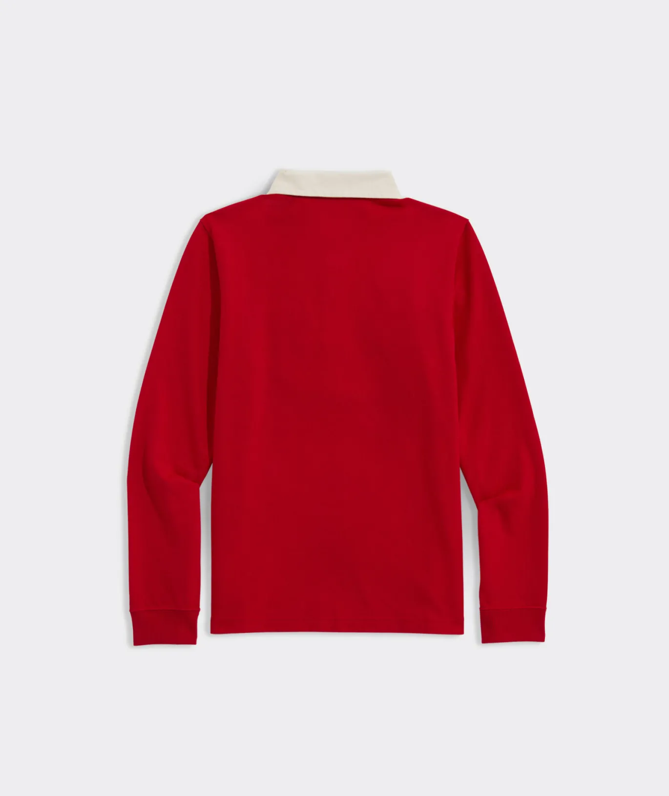 Vineyard Vines Boys' Cotton Rugby Shirt Crimson Sale