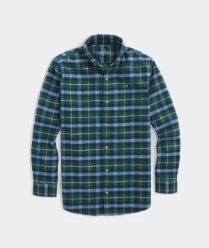Vineyard Vines Boys' Cotton Twill Plaid Shirt Pld Nautical Navy Online