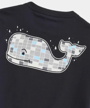 Vineyard Vines Boys' Disco Ball Whale Long-Sleeve Pocket Tee Jet Black Shop