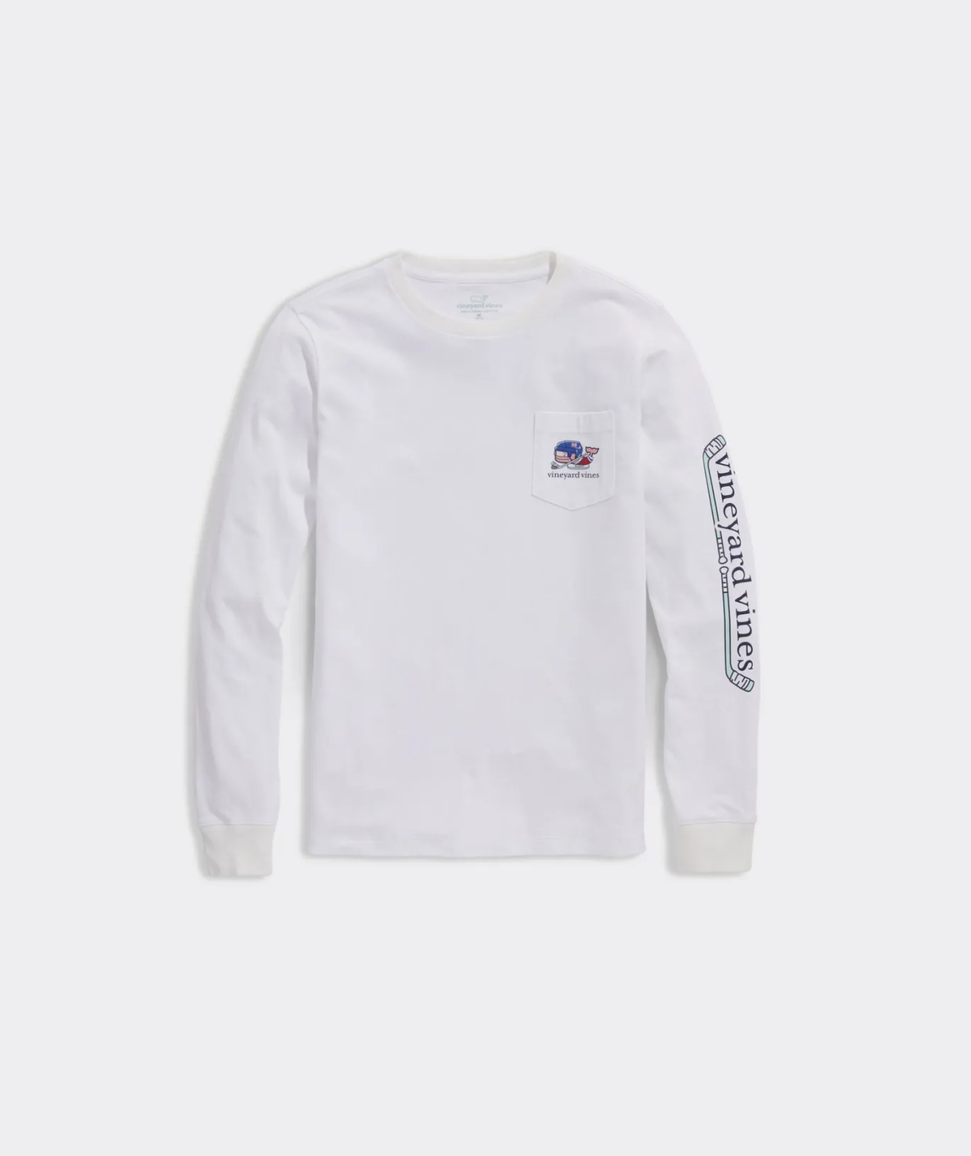 Vineyard Vines Boys' Football Whale Long-Sleeve Tee Nautical Navy Flash Sale