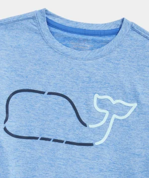 Vineyard Vines Boys' Front Whale Short-Sleeve Harbor Performance Tee Grey Heather Shop