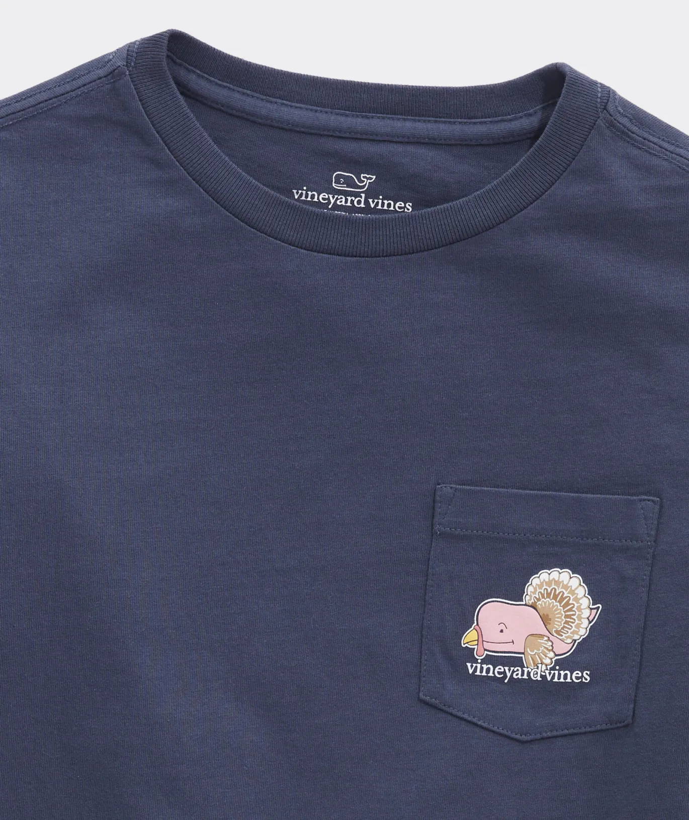 Vineyard Vines Boys' Glow-In-The-Dark Holiday Lights Whale Long-Sleeve Tee Medium Gray Heather Clearance