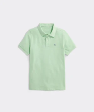 Vineyard Vines Boys' Heritage Pique Polo Wild Lime Outlet