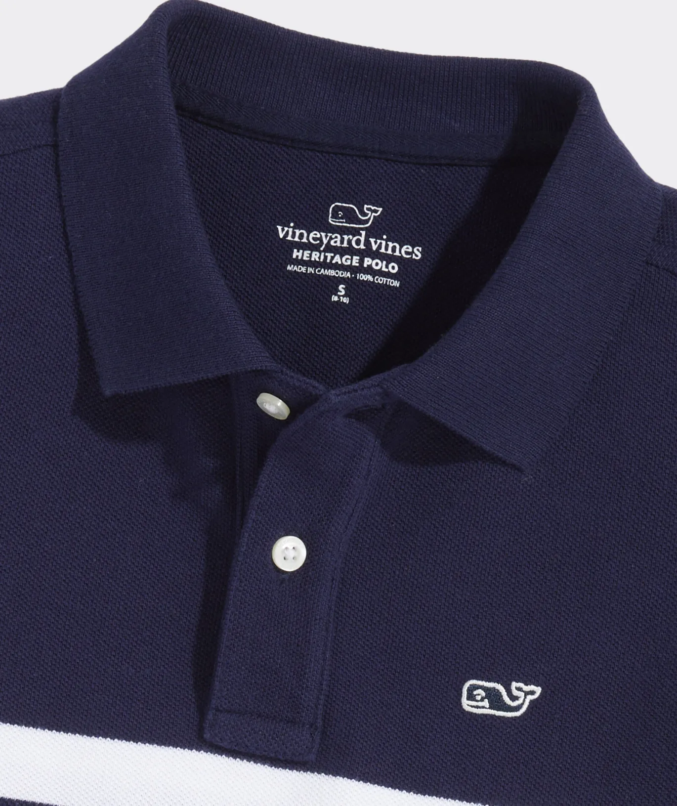 Vineyard Vines Boys' Heritage Tipped Pique Polo Red Velvet Best