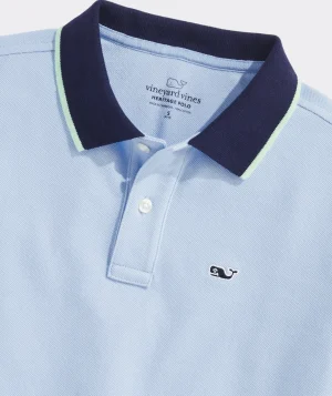 Vineyard Vines Boys' Heritage Tipped Pique Polo Passion Fruit Flash Sale