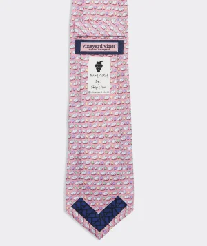Vineyard Vines Boys' Lacrosse Printed Tie Red Hot