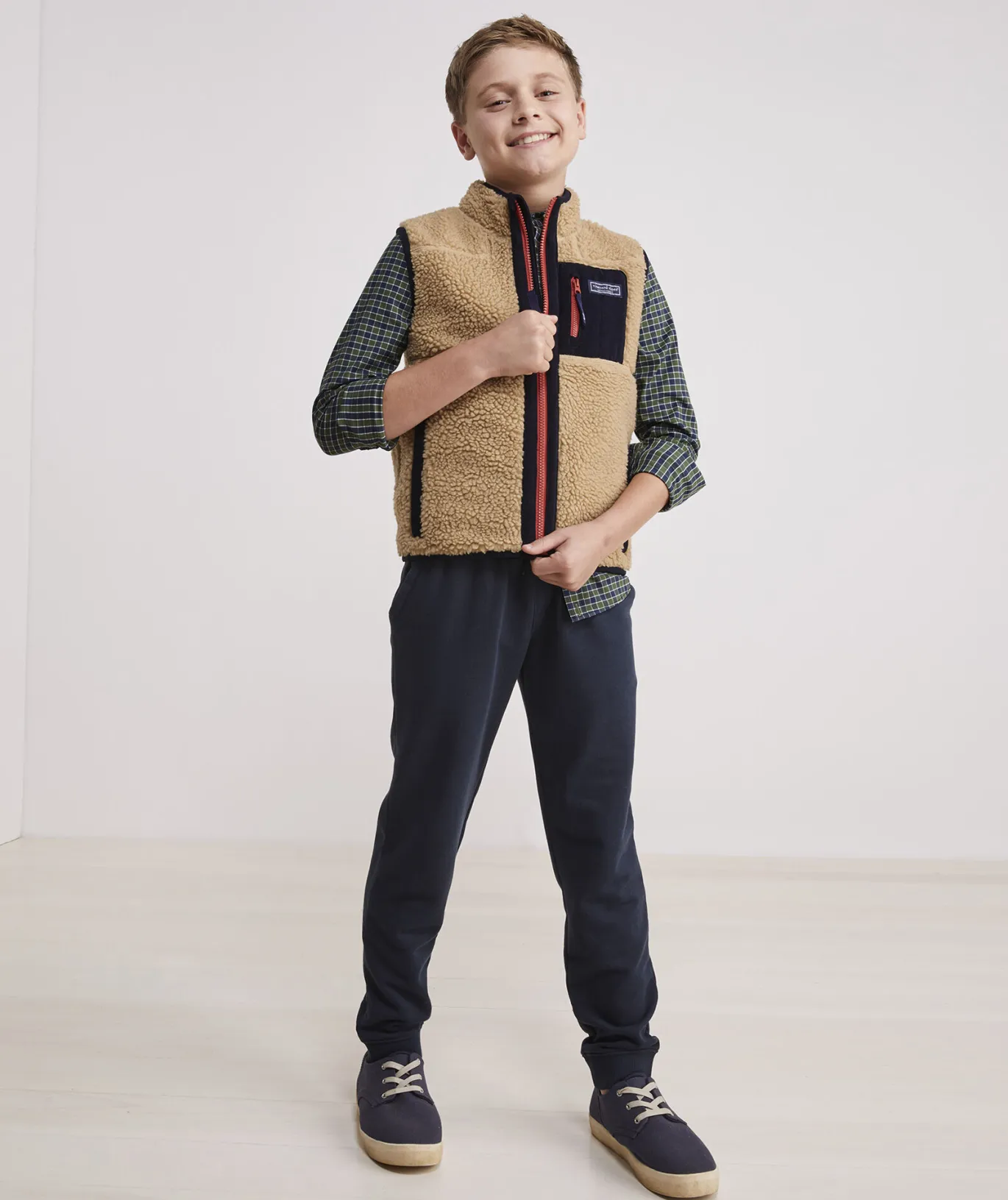 Vineyard Vines Boys' Lightweight Packable Puffer Vest Wild Lime Sale