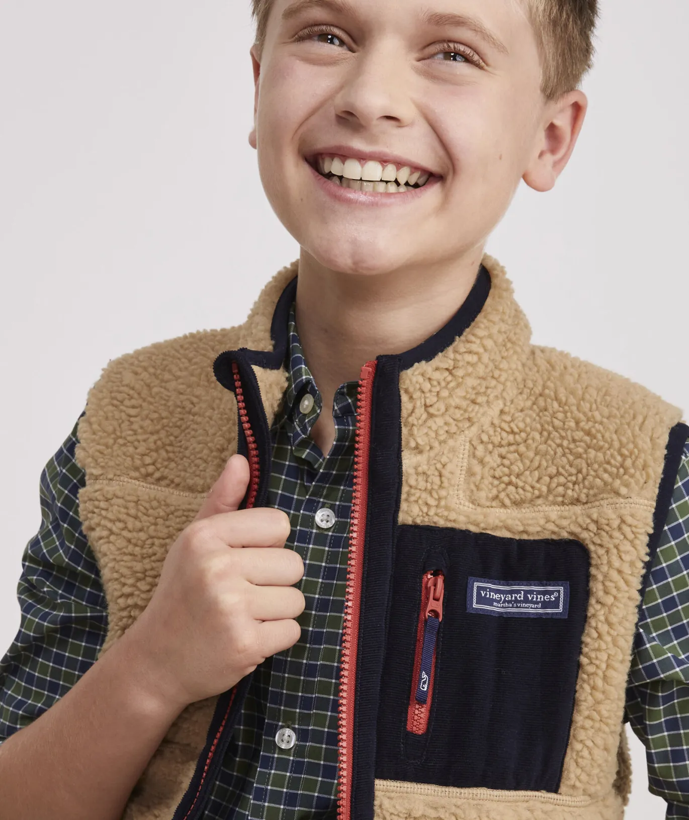 Vineyard Vines Boys' Lightweight Packable Puffer Vest Wild Lime Sale