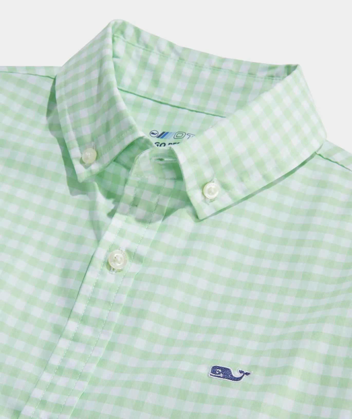 Vineyard Vines Boys' On-The-Go brrrº Gingham Shirt Cayman Clearance