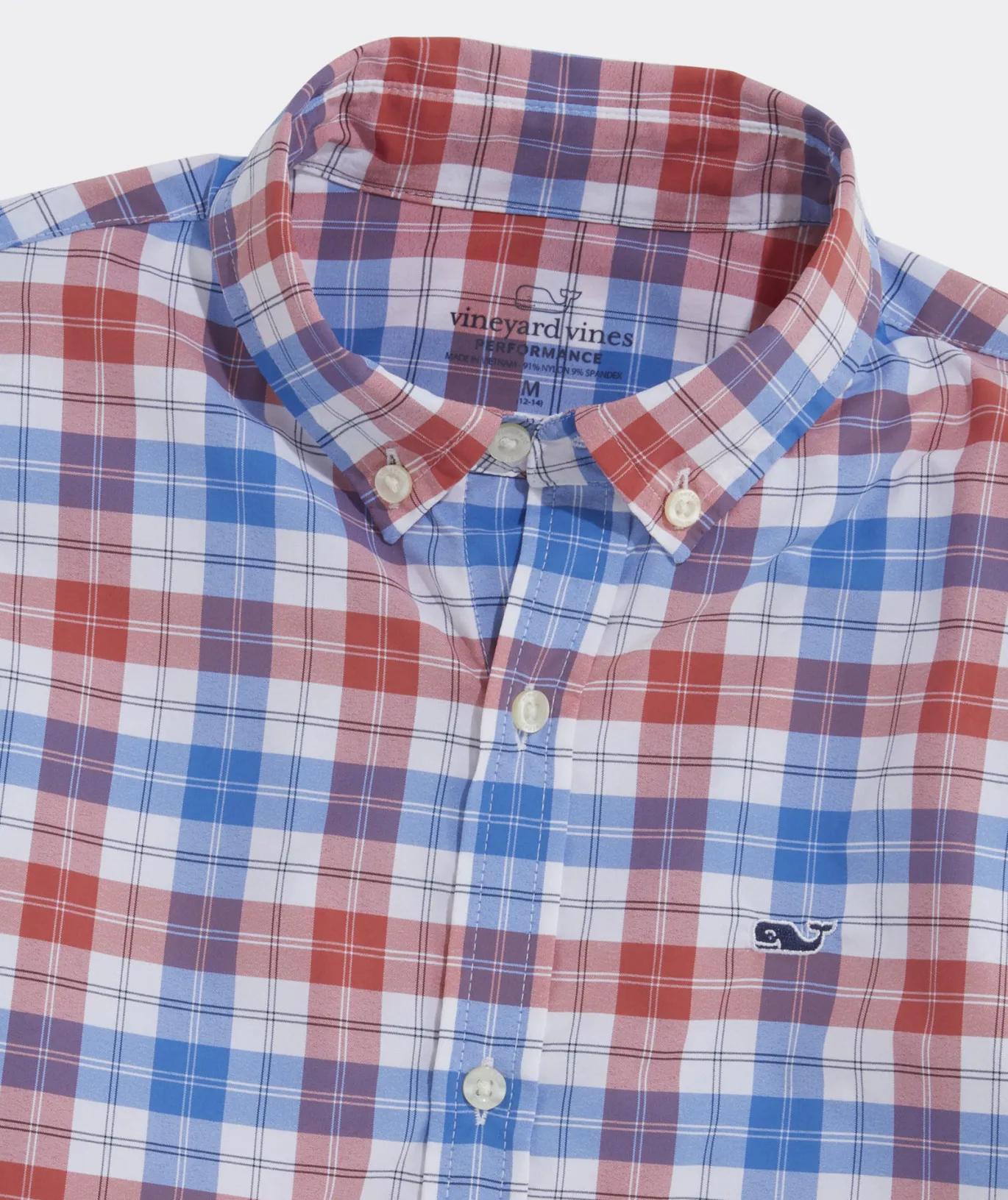 Vineyard Vines Boys' On-The-Go brrrº Gingham Shirt Charleston Green Shop