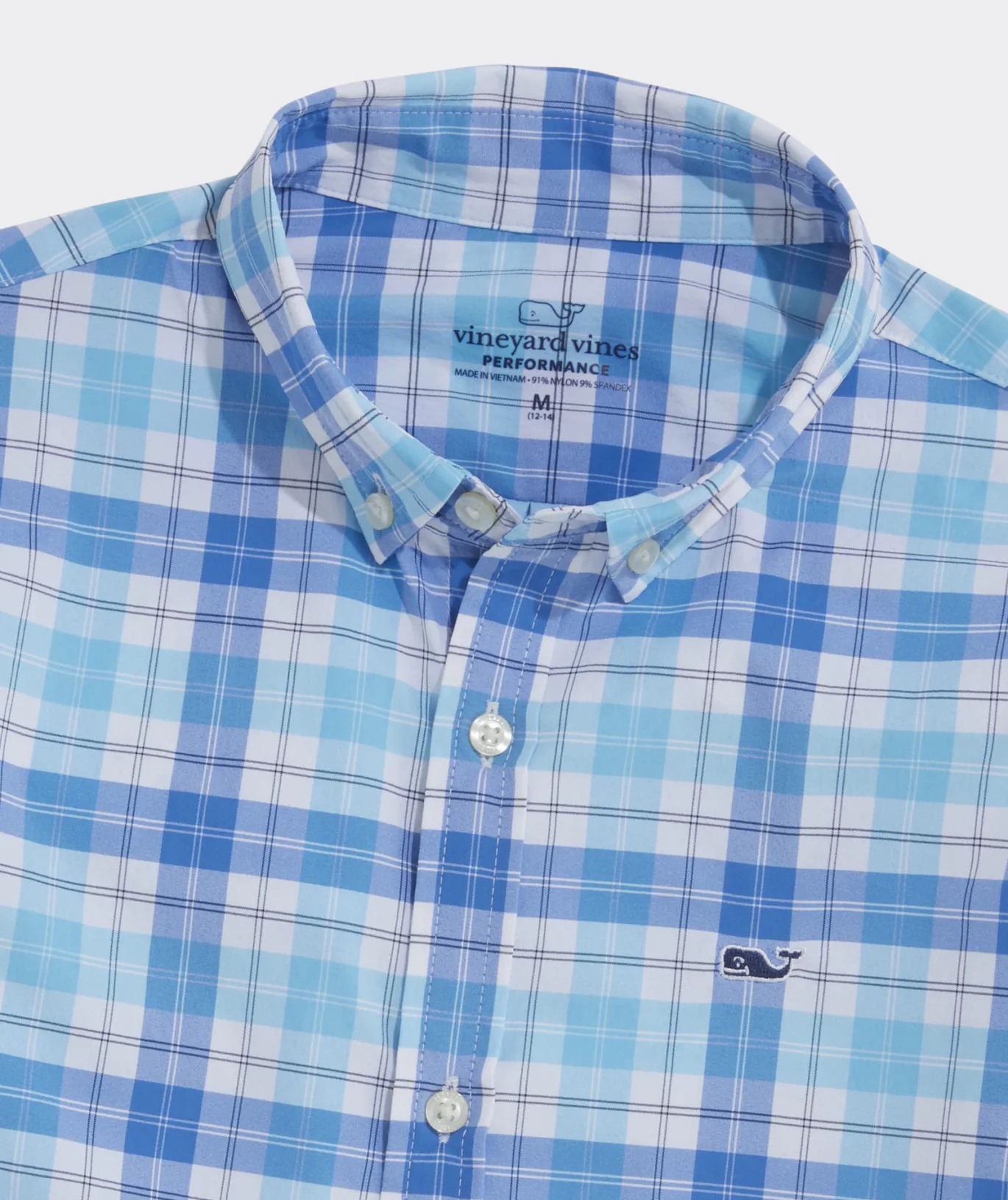 Vineyard Vines Boys' On-The-Go Nylon Plaid Shirt Papaya Punch Cheap