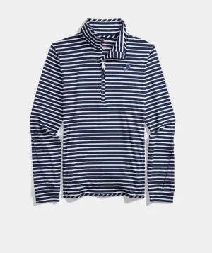 Vineyard Vines Boys' On-The-Go Whale Outline Long-Sleeve Harbor Performance Hoodie Grey Heather Fashion