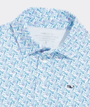 Vineyard Vines Boys' Printed Sankaty Polo Ski Geo B RedVelvet Flash Sale