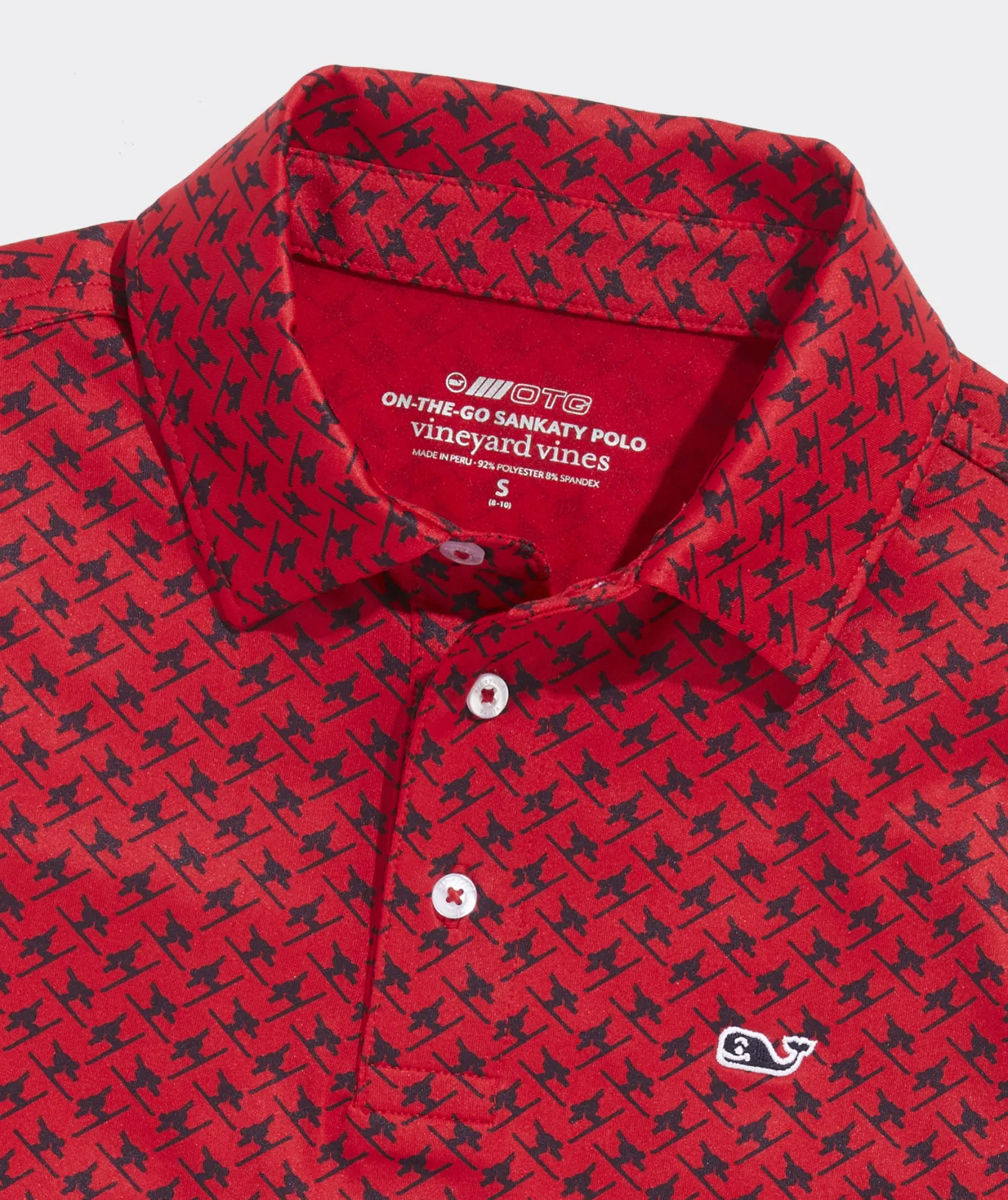 Vineyard Vines Boys' Printed Sankaty Polo Tree Geo - White Cap Cheap