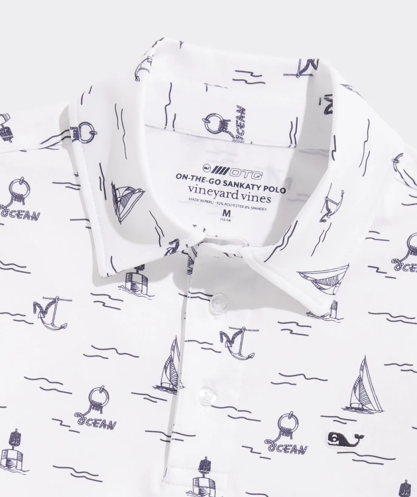 Vineyard Vines Boys' Printed Sankaty Polo Sea Icons - White Cap Outlet