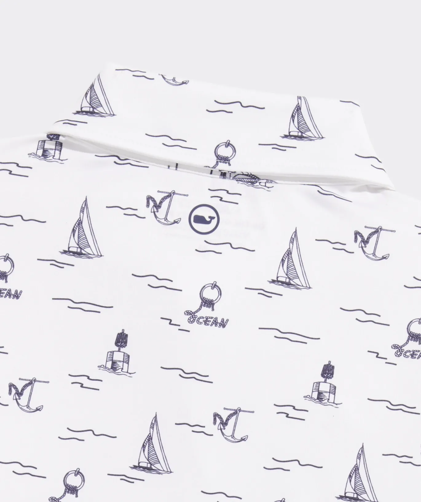 Vineyard Vines Boys' Printed Sankaty Polo Sea Icons - White Cap Outlet