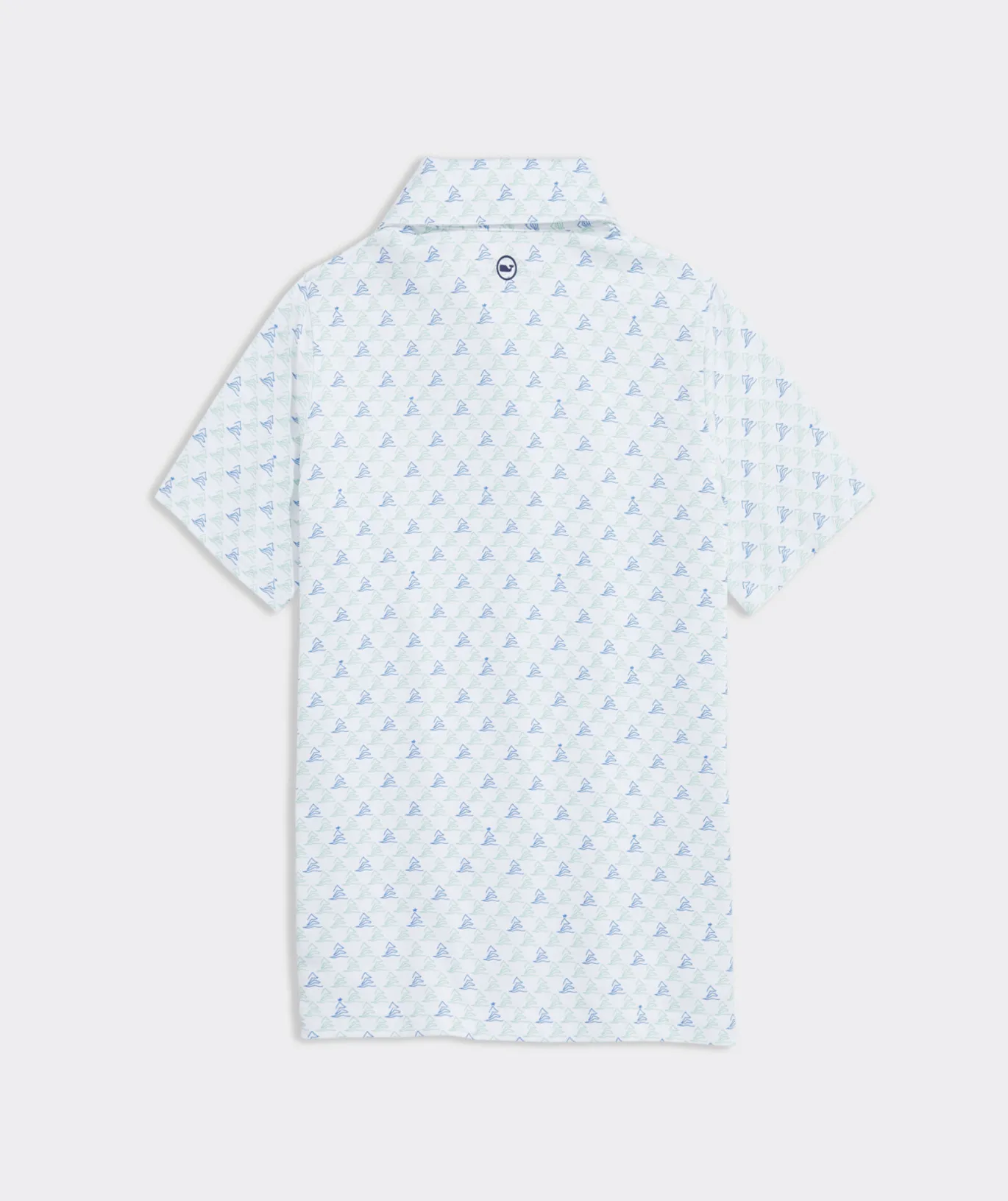 Vineyard Vines Boys' Printed Sankaty Polo Tuna - Hull Blue Flash Sale
