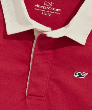 Vineyard Vines Boys' Rugby Shirt Strawberry Cream Best Sale