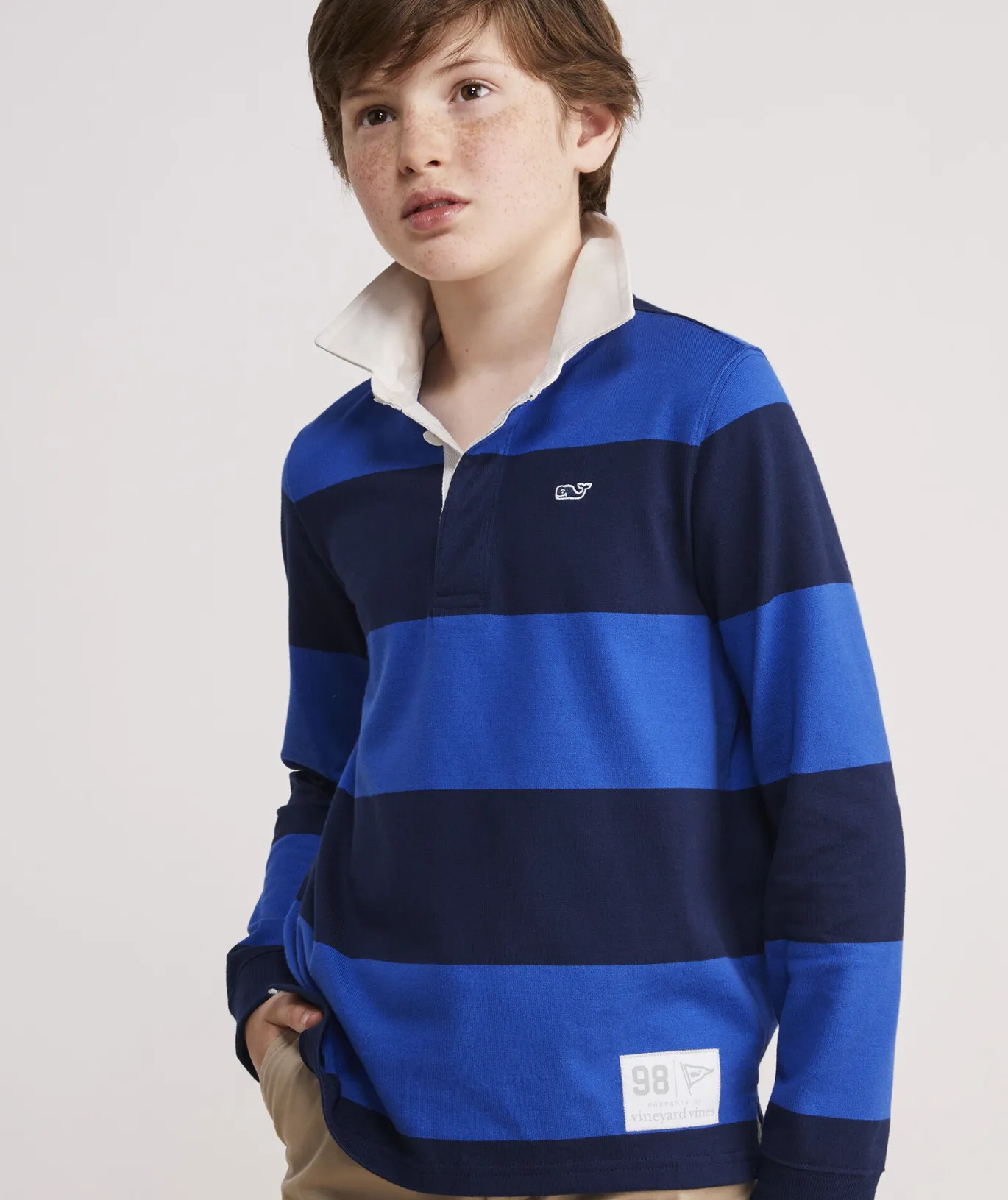 Vineyard Vines Boys' Rugby Shirt Raspberry Wine Best