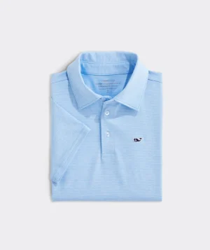 Vineyard Vines Boys' St. Jean Stripe Sankaty Polo Lighthouse Red Hot