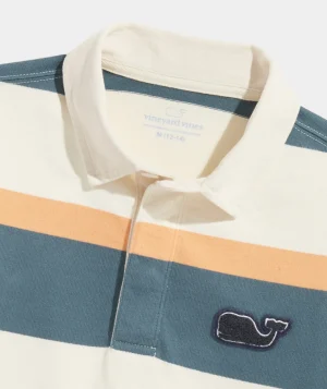 Vineyard Vines Boys' Stripe Rugby Shirt Nautical Navy Best