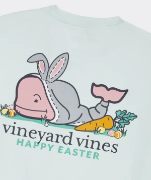 Vineyard Vines Bunny Suit Whale Short-Sleeve Pocket Tee Bleached Aqua Fashion