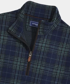 Vineyard Vines Calmwater Quarter-Zip Blackwatch Plaid Shop