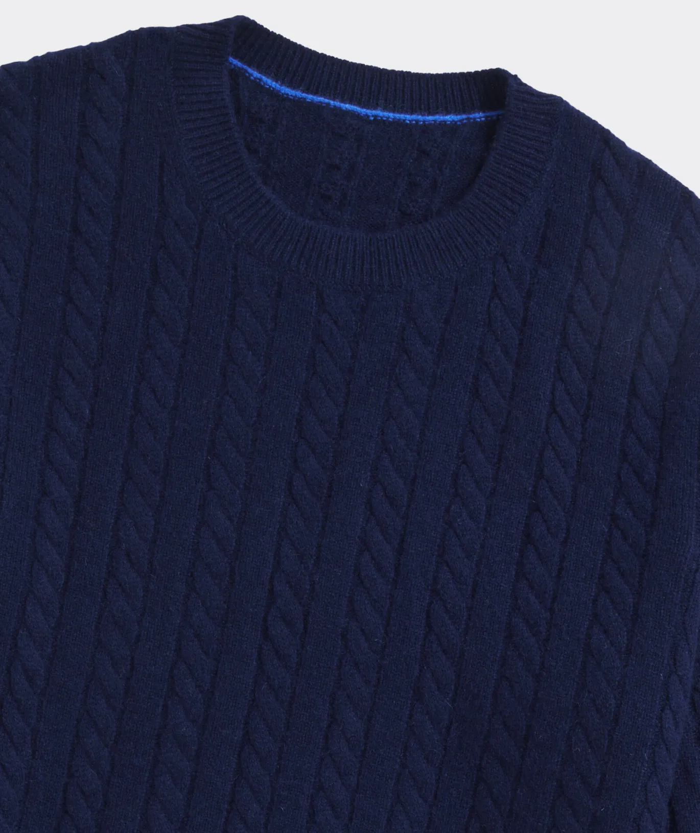 Vineyard Vines Cashmere Cable Crewneck Sweater Nautical Navy Sale