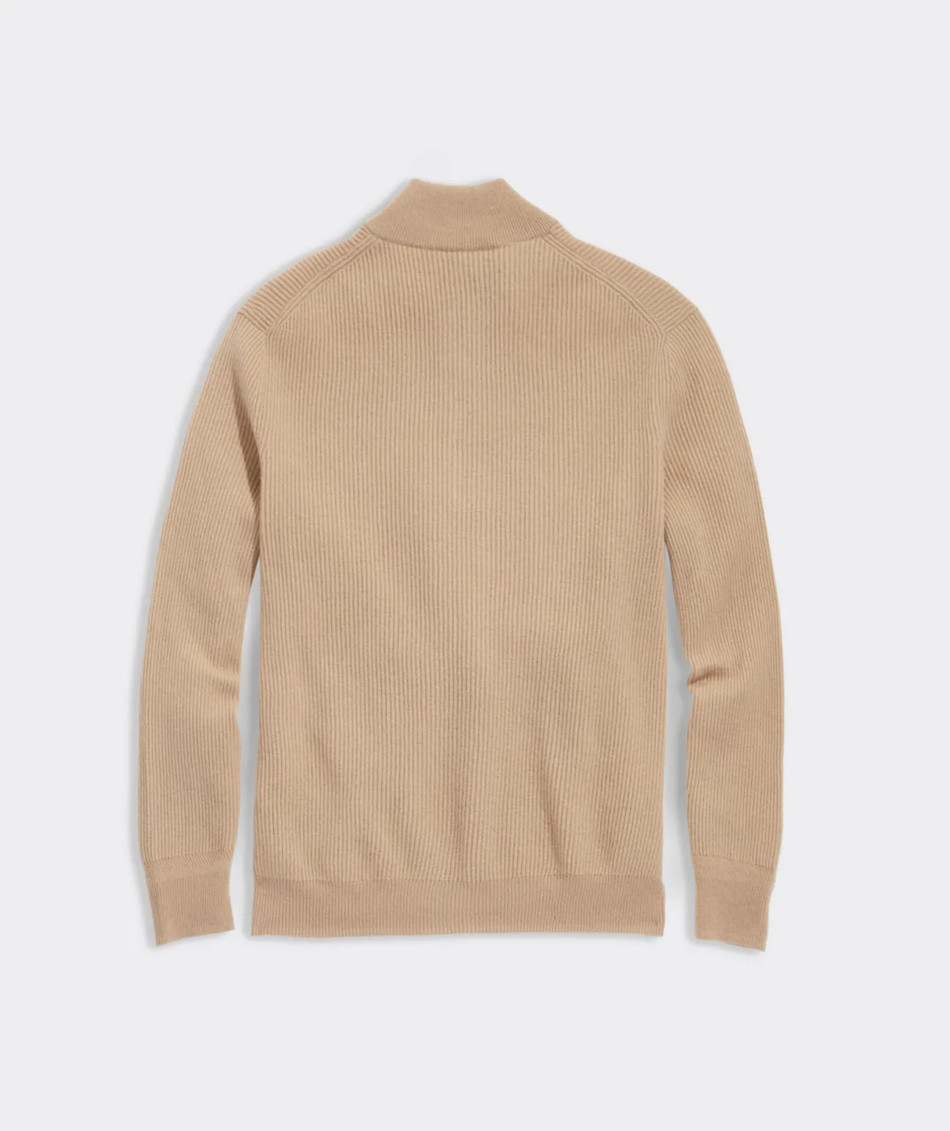 Vineyard Vines Cashmere Fisherman Rib Quarter-Zip Sweater Camel Online