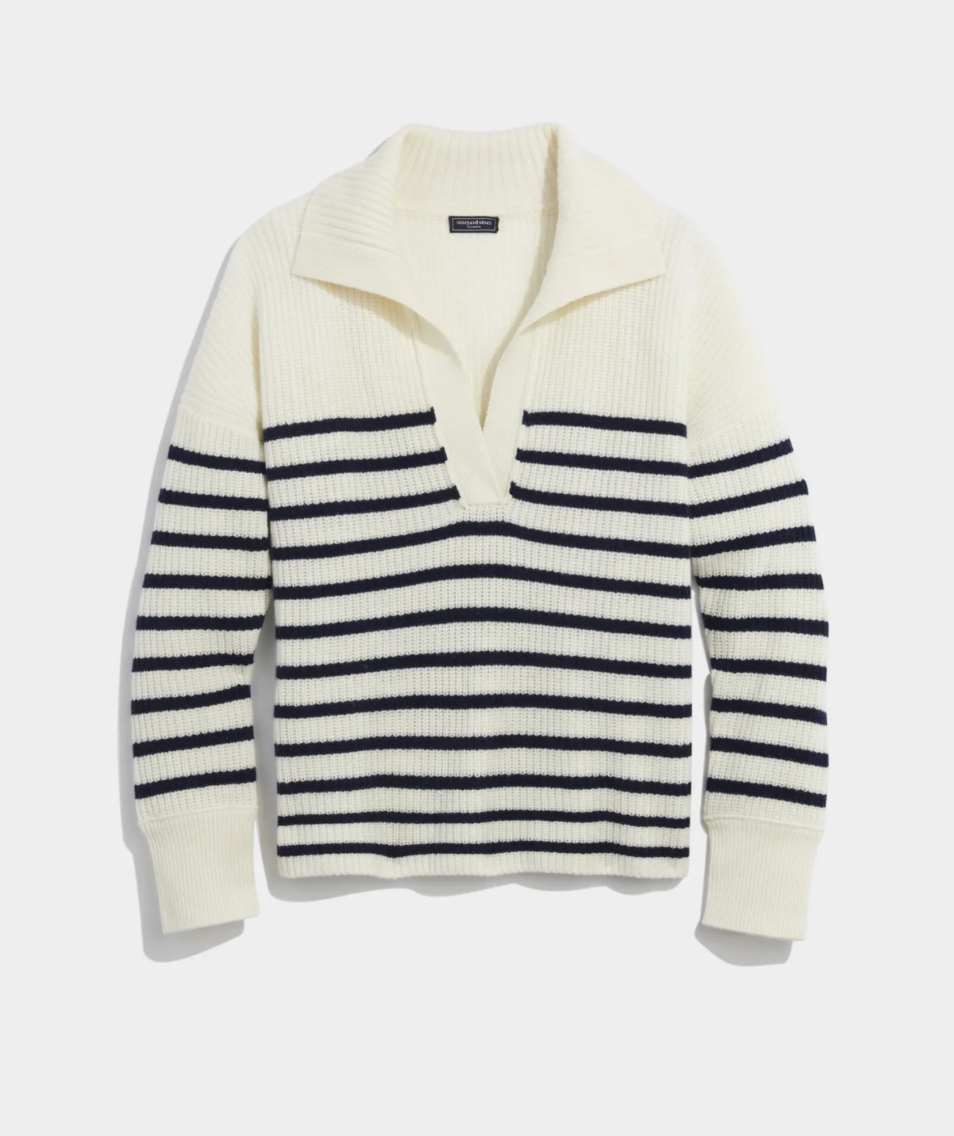 Vineyard Vines Cashmere Varsity V-Neck Cardigan Marshmallow Discount