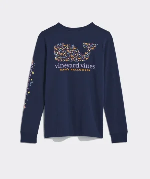 Vineyard Vines Christmas Icons Whale Long-Sleeve Pocket Tee White Cap Flash Sale