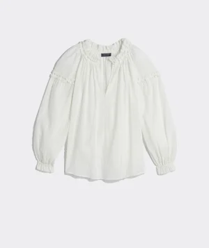 Vineyard Vines Clip Dot Ruffle Popover Jet Black Cheap