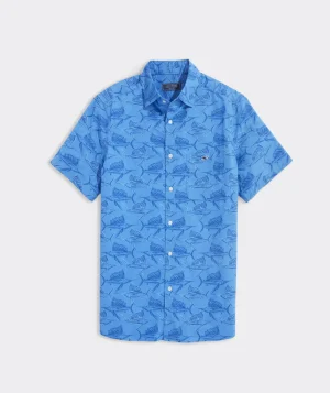 Vineyard Vines Cotton Short-Sleeve Sailfish Shirt Slfsh Stck Hull Blue Best Sale