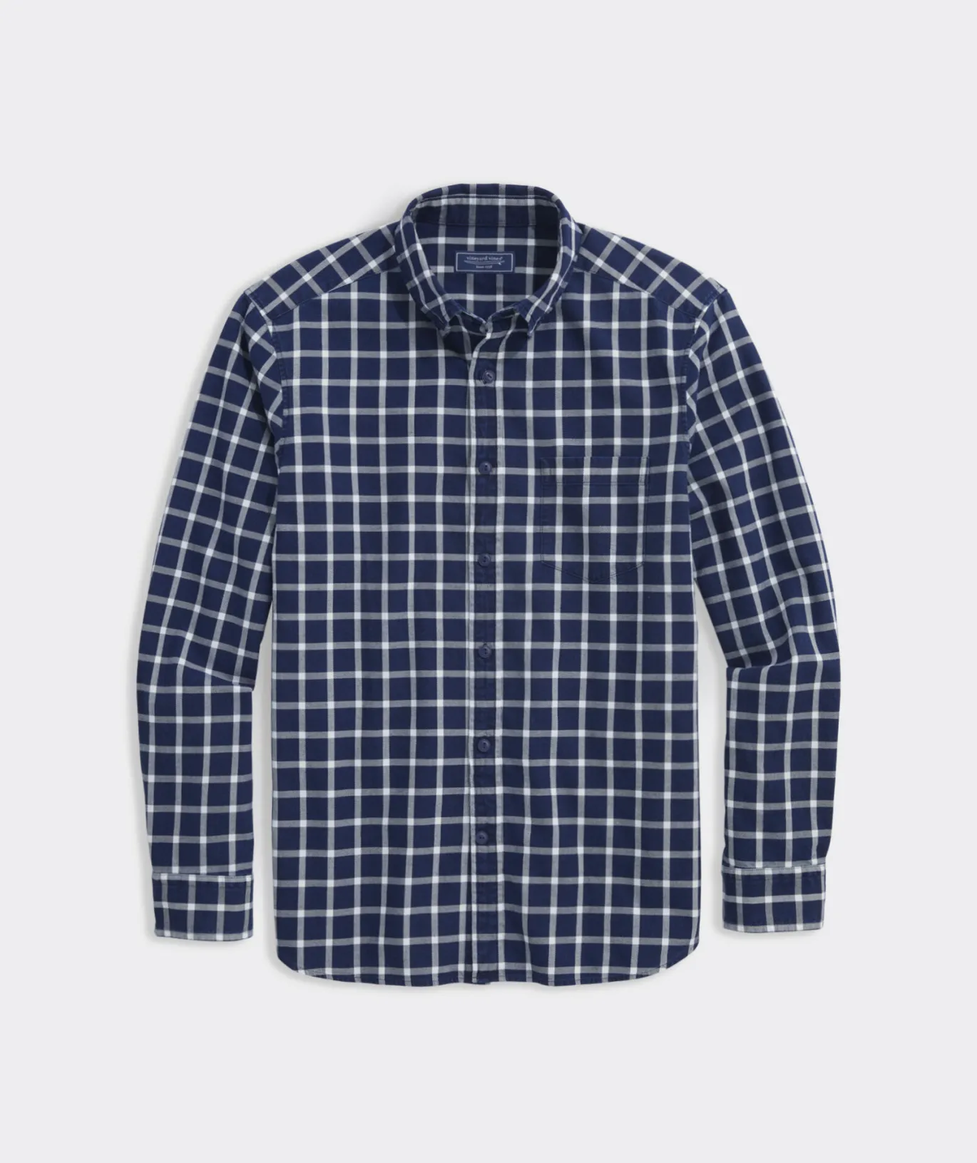 Vineyard Vines Cotton Twill Indigo Check Shirt CHK INDIGO Online