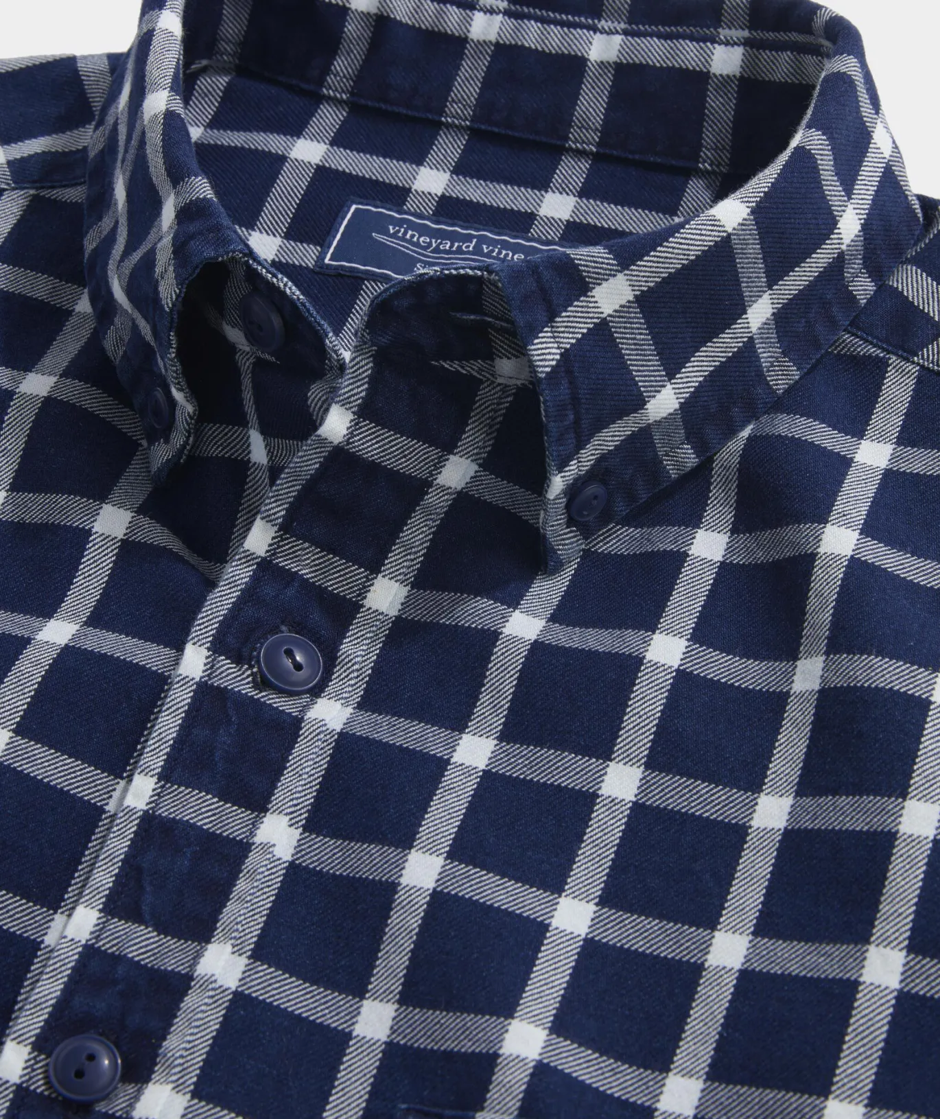 Vineyard Vines Cotton Twill Indigo Check Shirt CHK INDIGO Online