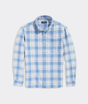 Vineyard Vines Cotton Twill Plaid Shirt Pld Hull Blue Cheap