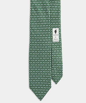 Vineyard Vines Crossed Tennis Rackets Silk Tie Hunter Green Outlet