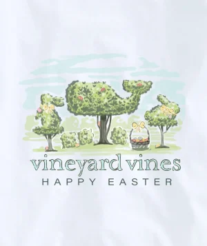 Vineyard Vines Easter Bushes Long-Sleeve Pocket Tee White Cap Flash Sale