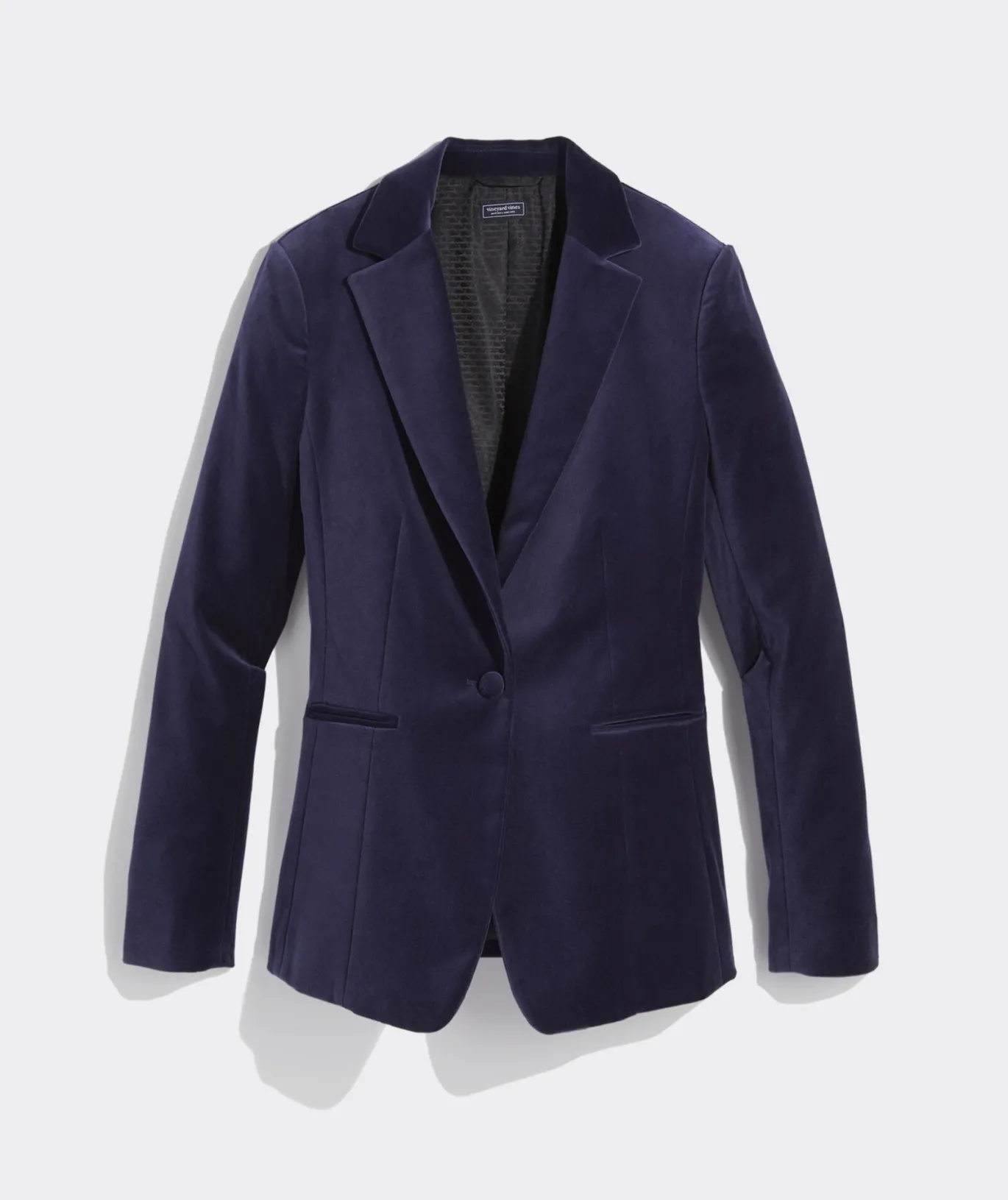 Vineyard Vines Embroidered Velvet Blazer Jet Black Clearance