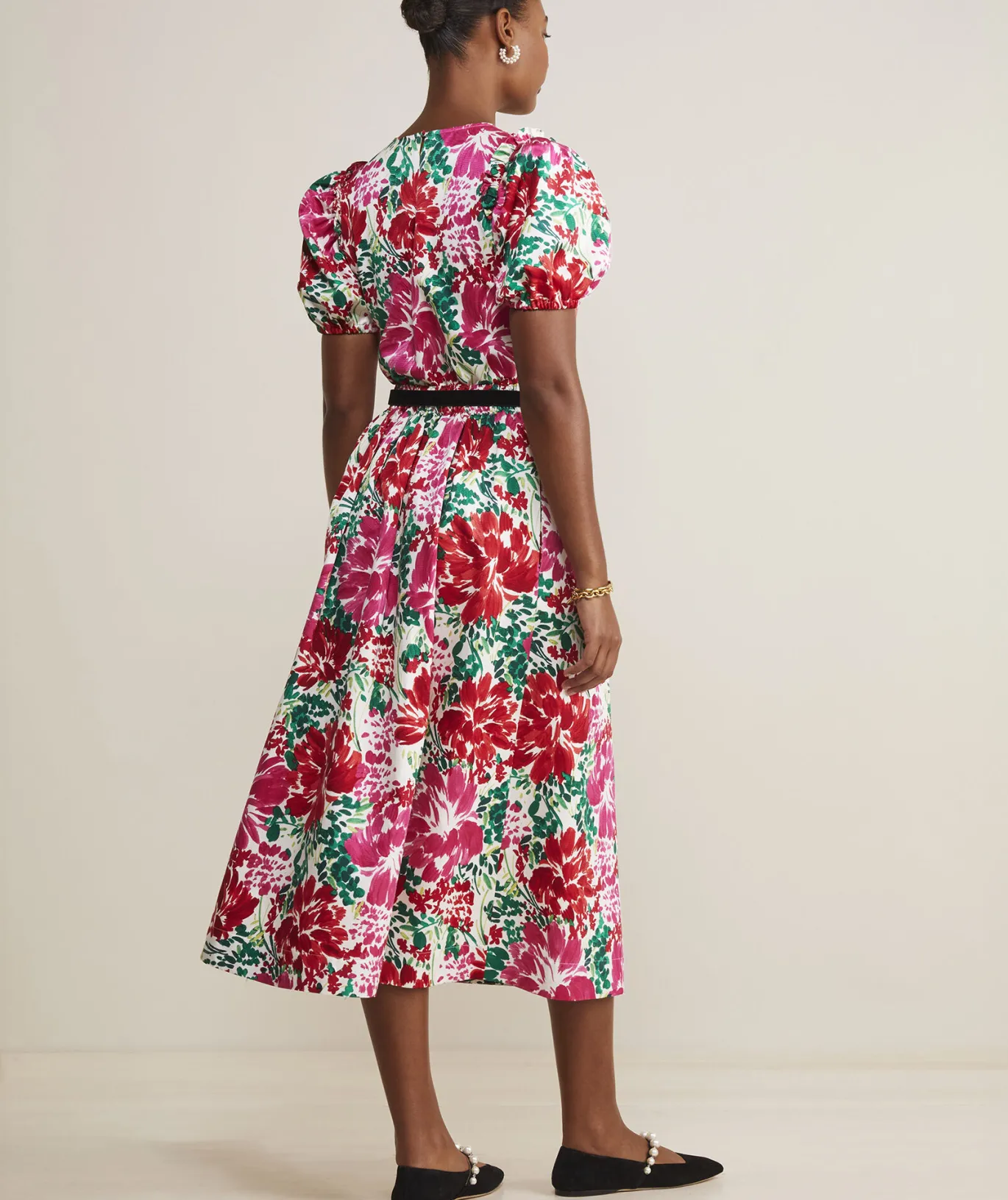 Vineyard Vines Faille Midi Skirt Brush Floral - Marsh Outlet