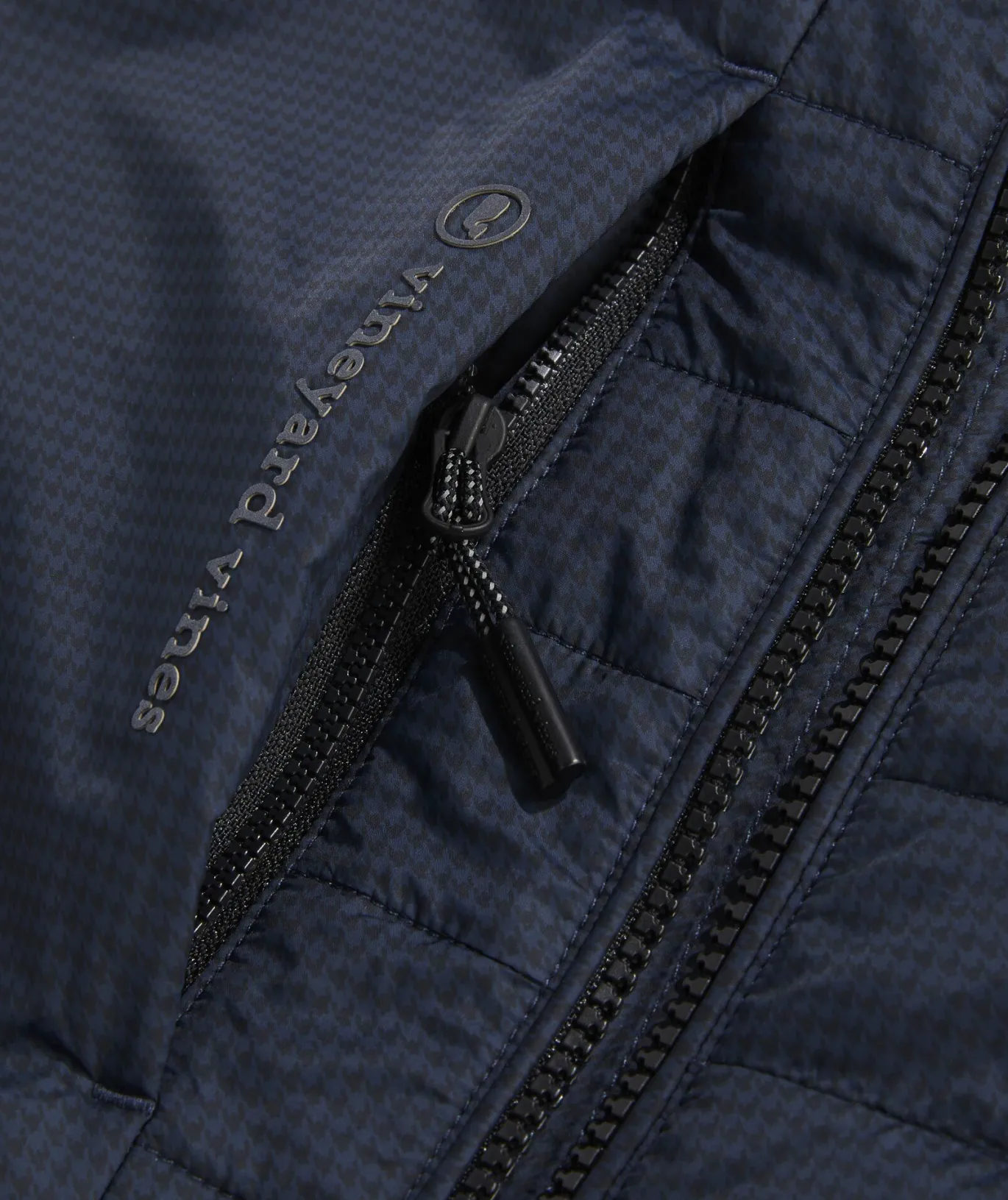 Vineyard Vines Fairhaven Golf Jacket Htooth - Jet Black Shop