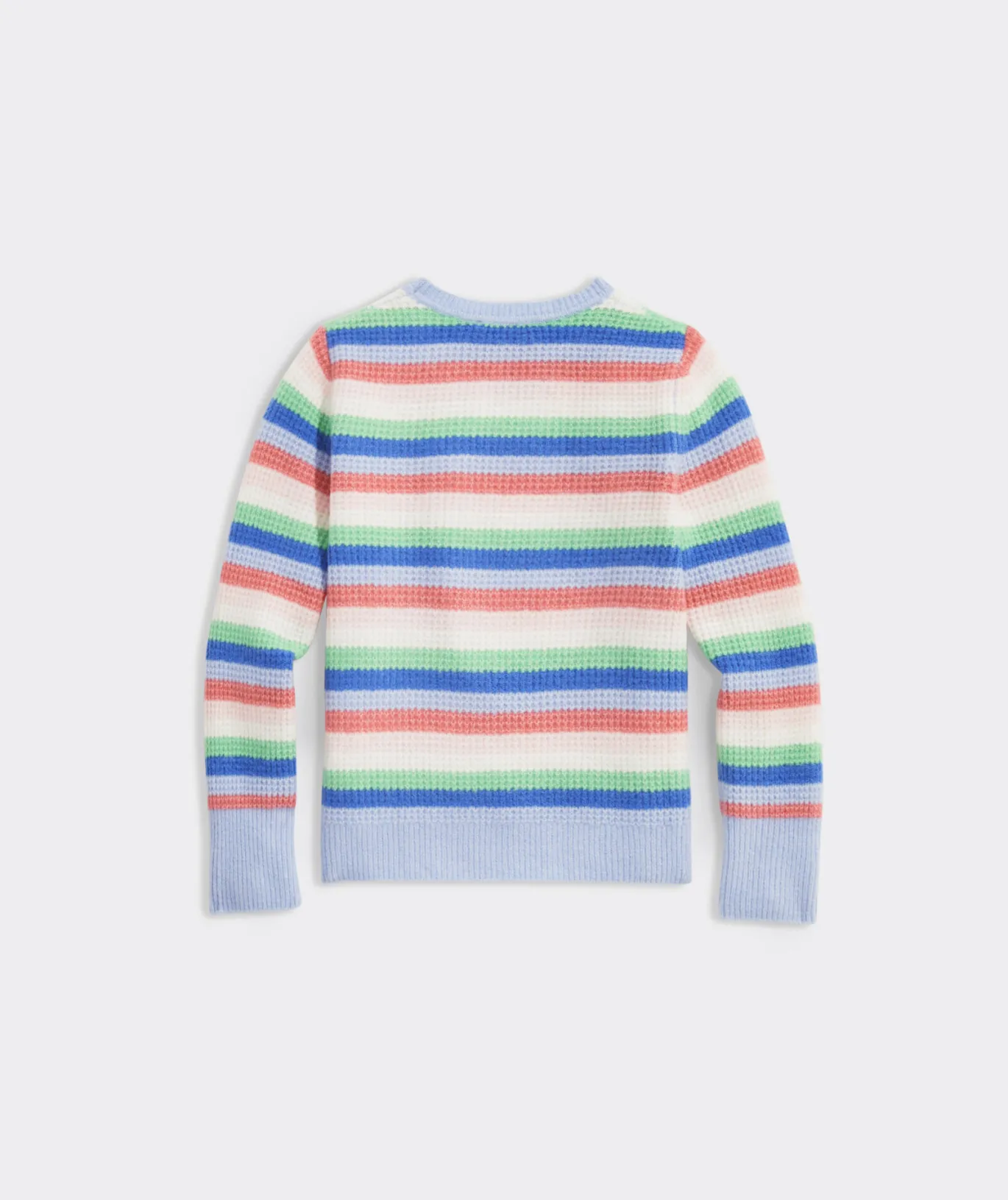 Vineyard Vines Girls' Breton Stripe Mockneck Sweater Iris Heather Best