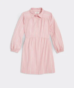 Vineyard Vines Girls' Everyday Dress WP Floral-Calm Water Outlet