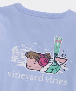 Vineyard Vines Girls' Garment Dyed Burgee Whale Short-Sleeve Tee Antigua Green Cheap