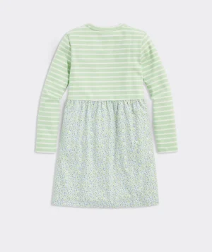 Vineyard Vines Girls' Glitter Long-Sleeve Tee Starboard Green Flash Sale